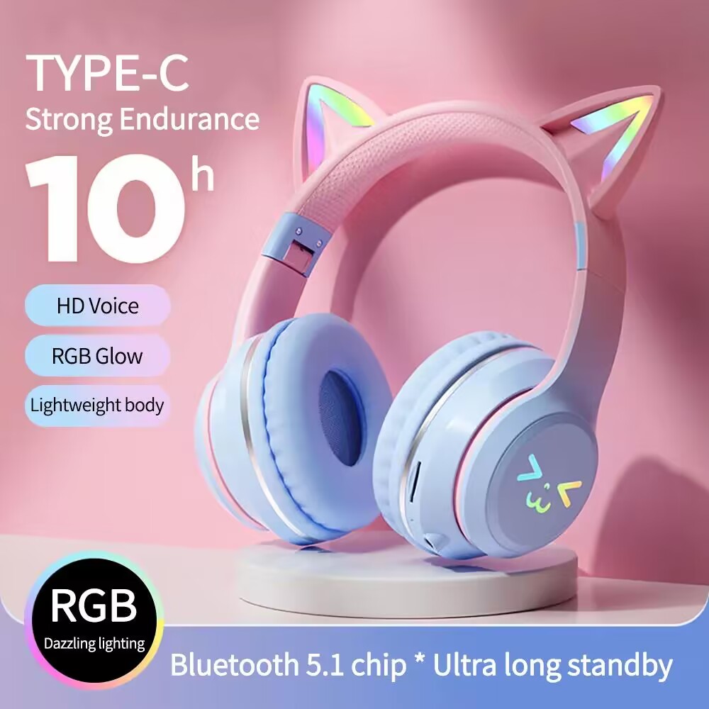 Gaming Headset Rgb - RGB kızdırma kulaklık kablosuz kulaklık 5.3